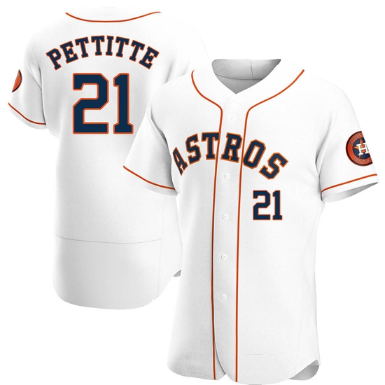 Men's Andy Pettitte Houston Astros Authentic White Home Jersey