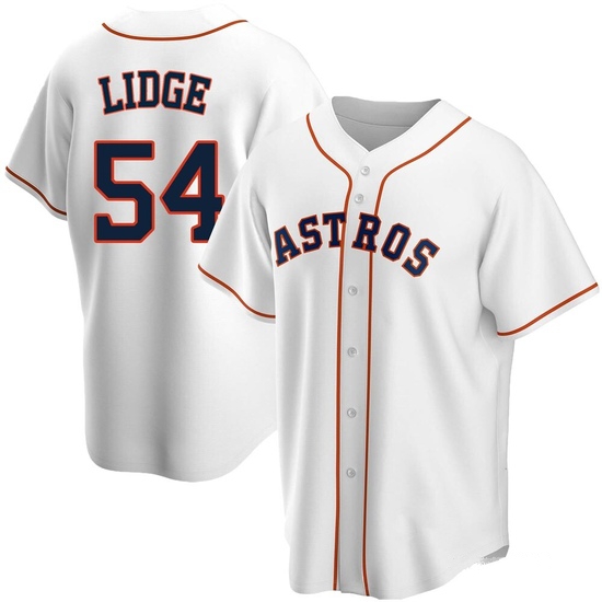 Men's Brad Lidge Houston Astros Replica White Home Jersey