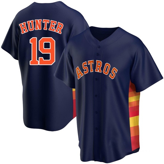 Men's Brian Hunter Houston Astros Replica Navy Alternate Jersey