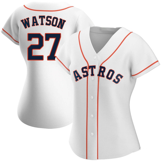 Women's Bob Watson Houston Astros Replica White Home Jersey