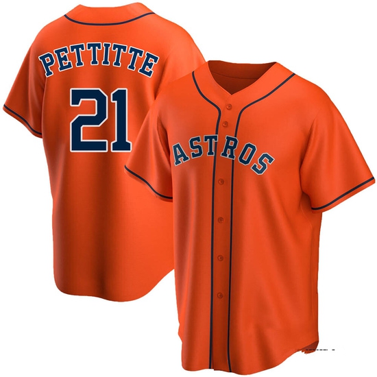 Youth Andy Pettitte Houston Astros Replica Orange Alternate Jersey