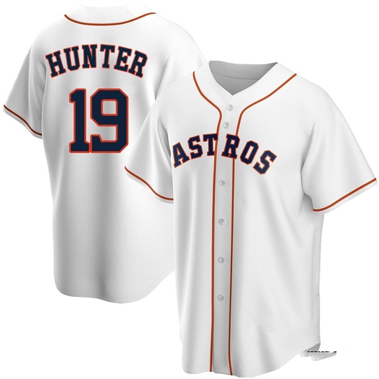Youth Brian Hunter Houston Astros Replica White Home Jersey