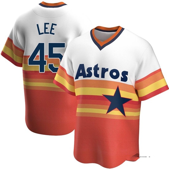 Youth Carlos Lee Houston Astros Replica White Home Cooperstown Collection Jersey