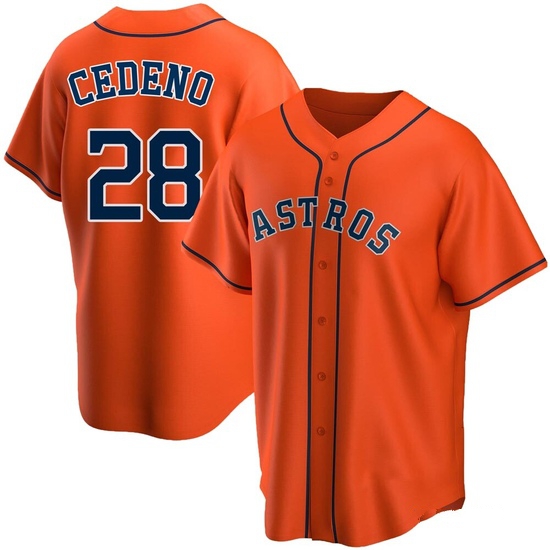Men's Cesar Cedeno Houston Astros Replica Orange Alternate Jersey