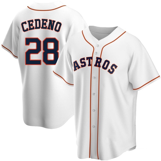 Men's Cesar Cedeno Houston Astros Replica White Home Jersey