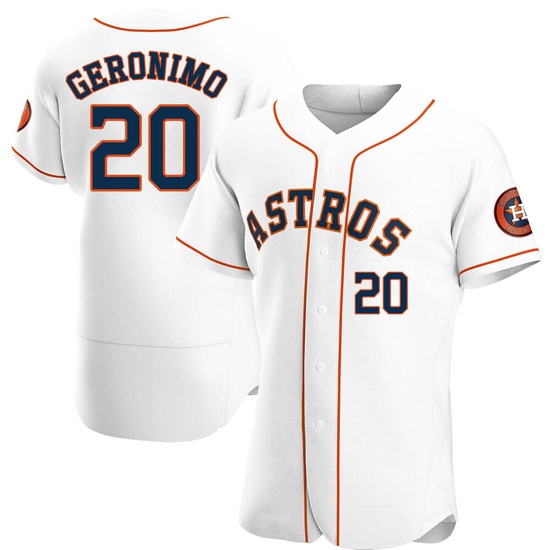Men's Cesar Geronimo Houston Astros Authentic White Home Jersey