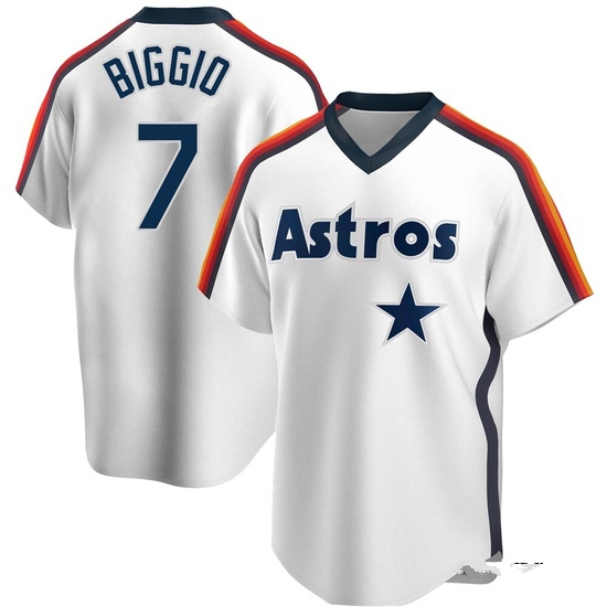 Men's Craig Biggio Houston Astros Replica White Home Cooperstown Collection Team Jersey
