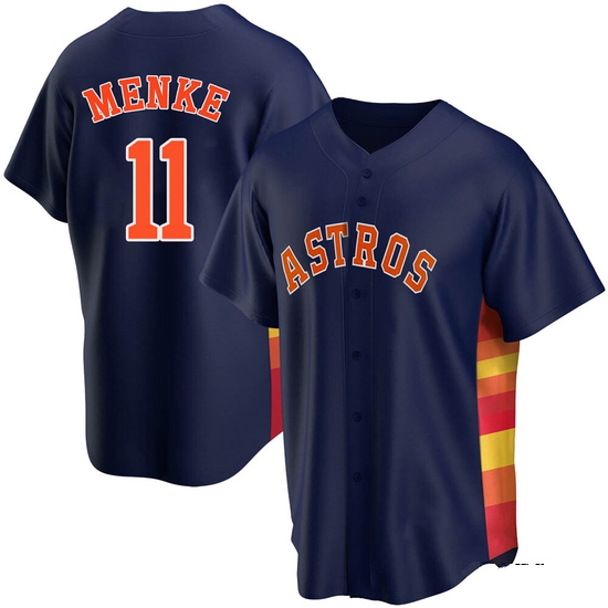 Men's Denis Menke Houston Astros Replica Navy Alternate Jersey