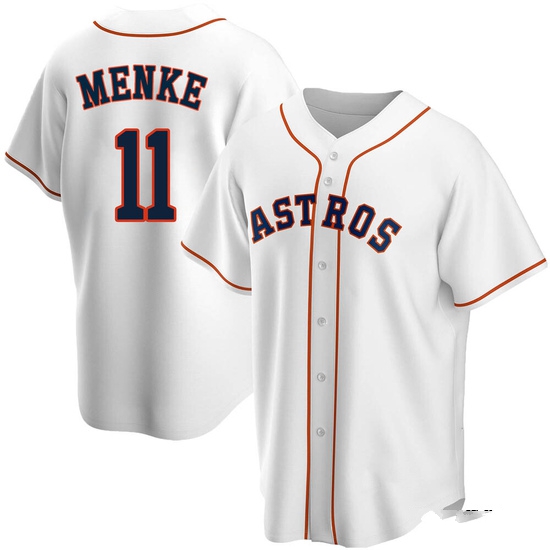 Men's Denis Menke Houston Astros Replica White Home Jersey