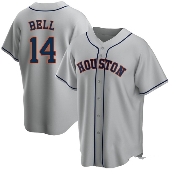 Men's Derek Bell Houston Astros Replica Gray Road Jersey