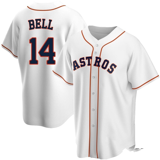 Men's Derek Bell Houston Astros Replica White Home Jersey