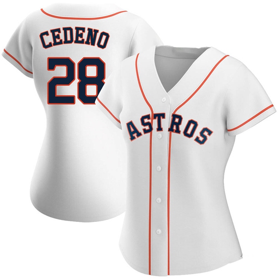 Women's Cesar Cedeno Houston Astros Authentic White Home Jersey