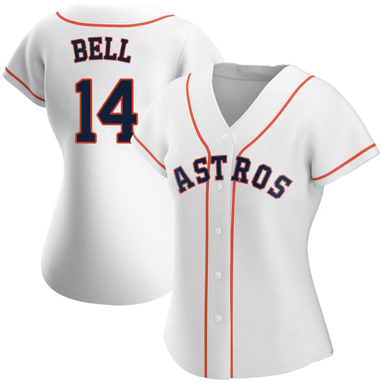 Women's Derek Bell Houston Astros Replica White Home Jersey
