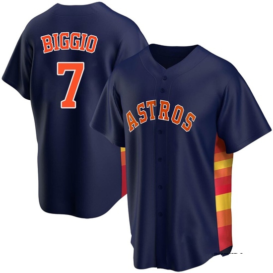 Youth Craig Biggio Houston Astros Replica Navy Alternate Jersey