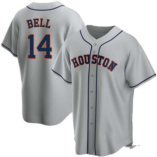 Youth Derek Bell Houston Astros Replica Gray Road Jersey